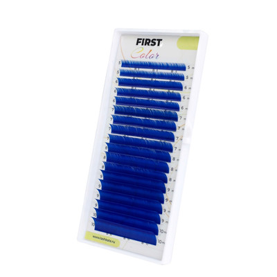 Цветные ресницы FIRST BLUE МИКС