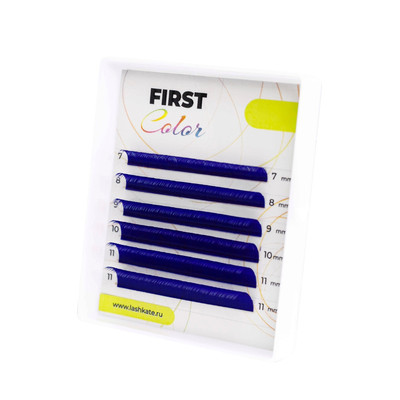Цветные ресницы FIRST BLUE МИНИ МИКС